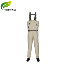wader with two zippers at chest part
